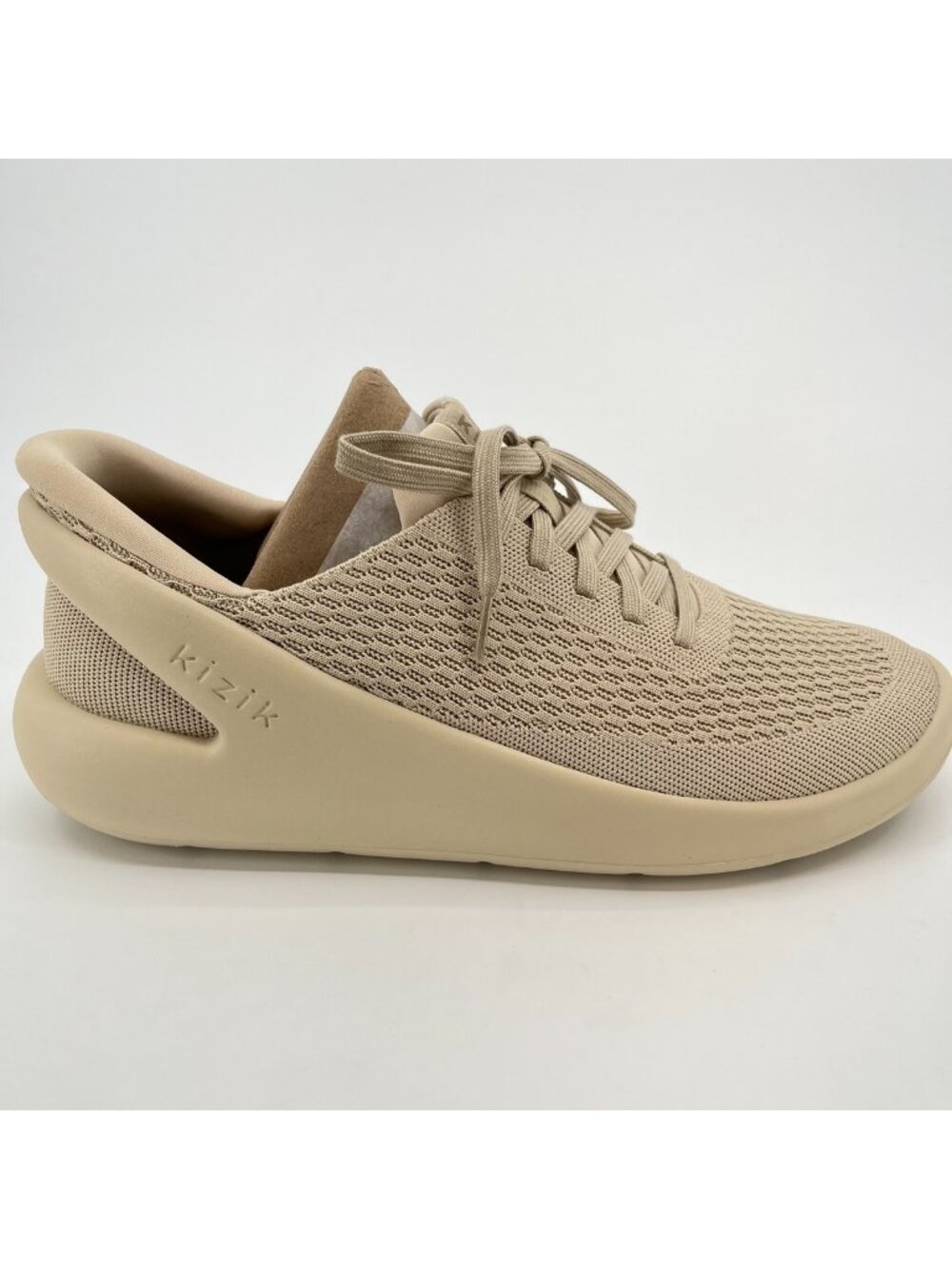Kizik Roamer Mens Size 12 Sand Athletic Walking Hands Free Knit Shoes Sneakers